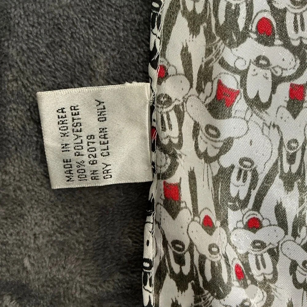 Vintage Mickey & Co Disney Goofy Infinity Scarf Honey Fashions Black White Red
